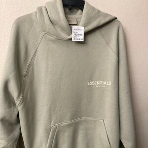 Men Fear Of God Essentials Seafoam Hoodie Medium